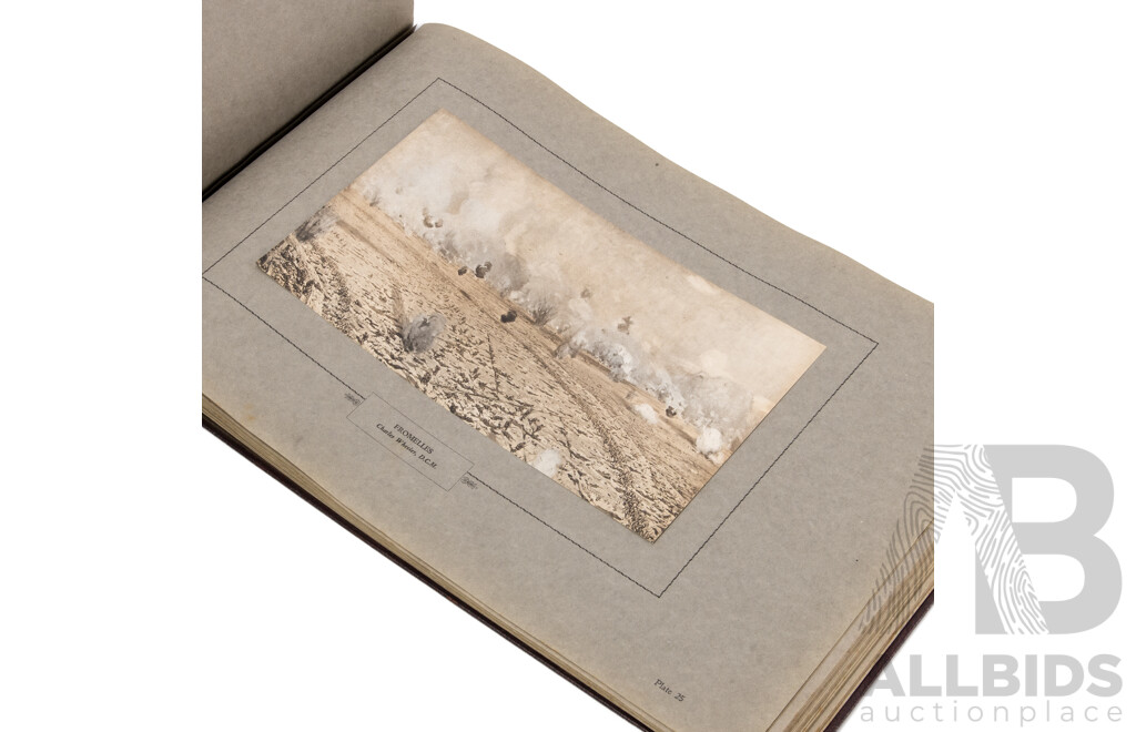 Antique Volume 'Australian Chivalry', Reproductions in Colour & Duo-Tone of Official War Paintings (1933), Edited by J.L. Treloar, 29H x 45W X^ 3D cm