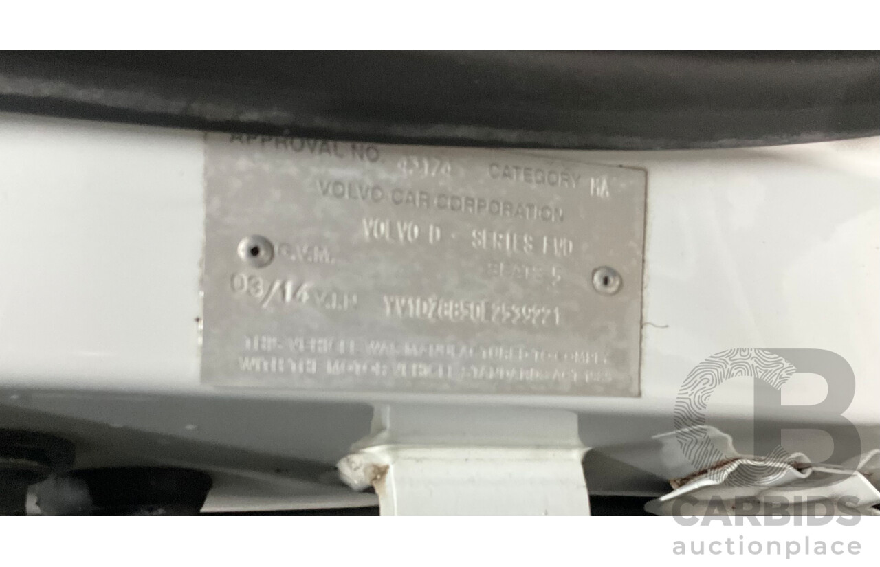 3/2014 Volvo XC60 D4 Luxury DZ MY14 4d Wagon Crystal White Pearl Turbo Diesel 2.0L