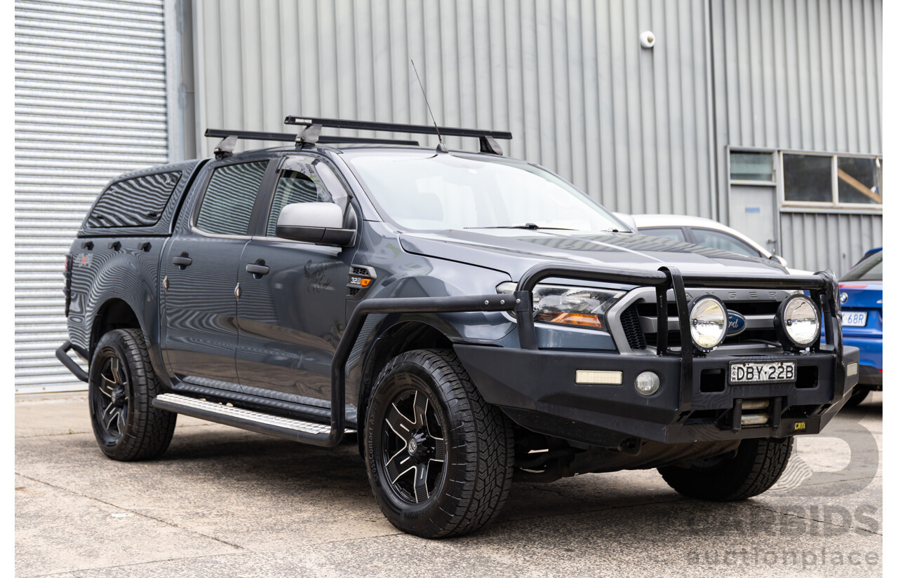 7/2015 Ford Ranger XLS 3.2 (4x4) PX MKII Dual Cab Utility Metropolitan Grey Metallic Turbo Diesel 3.2L