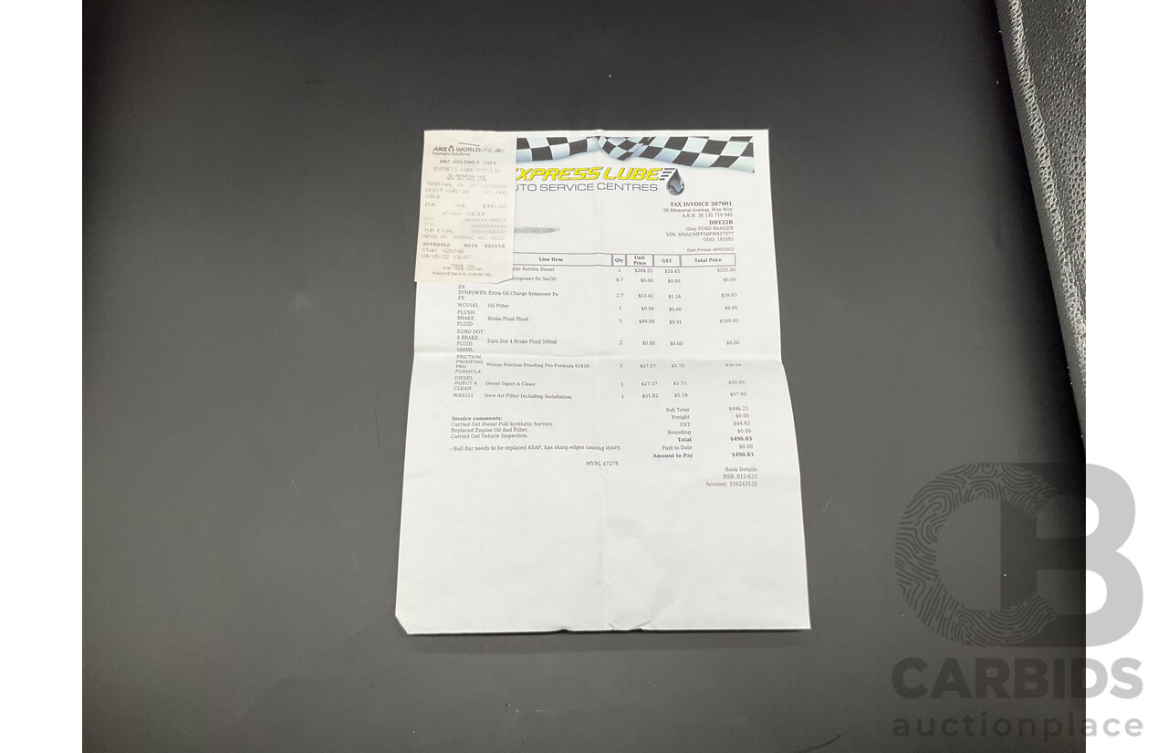 7/2015 Ford Ranger XLS 3.2 (4x4) PX MKII Dual Cab Utility Metropolitan Grey Metallic Turbo Diesel 3.2L