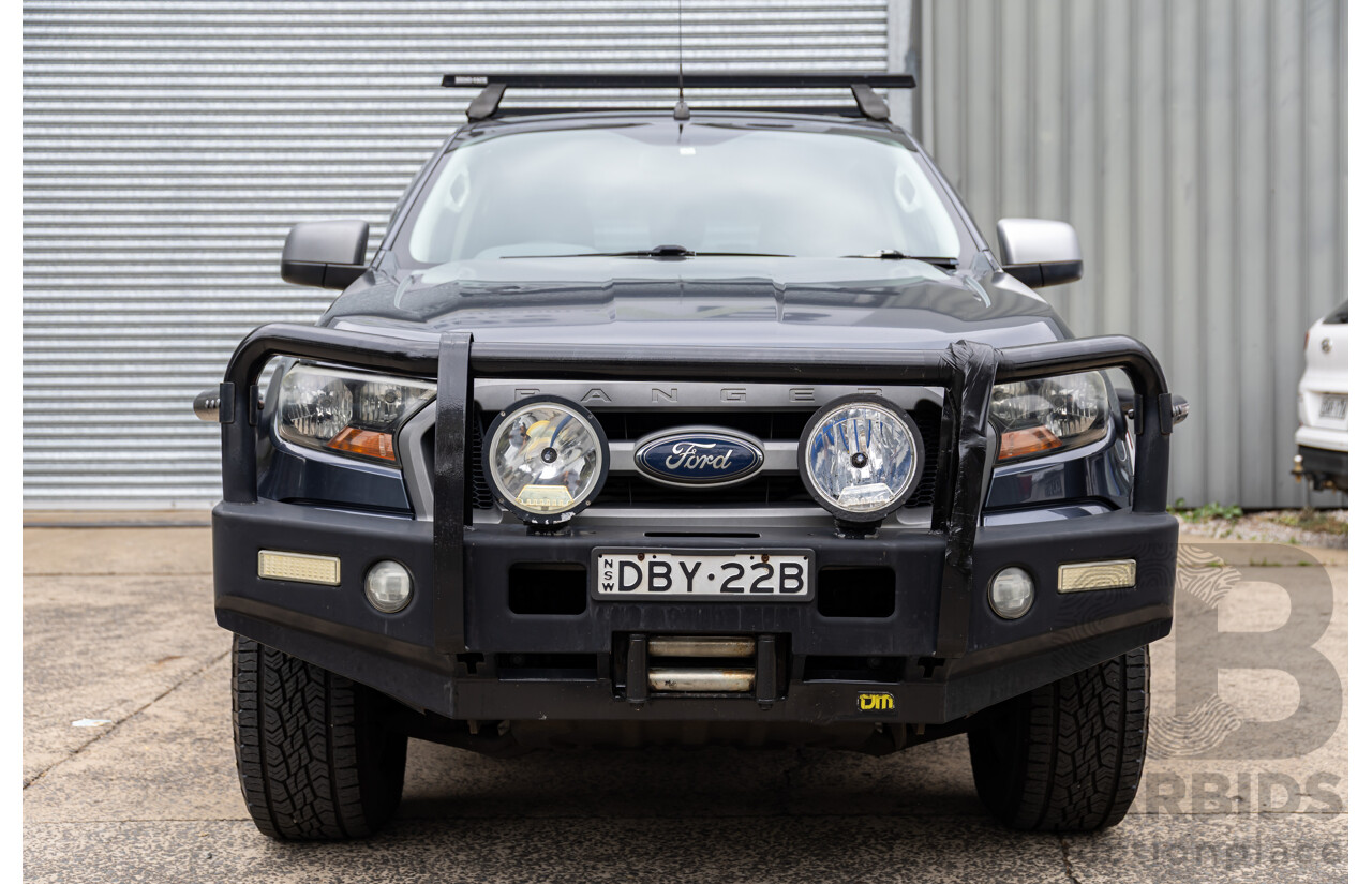 7/2015 Ford Ranger XLS 3.2 (4x4) PX MKII Dual Cab Utility Metropolitan Grey Metallic Turbo Diesel 3.2L