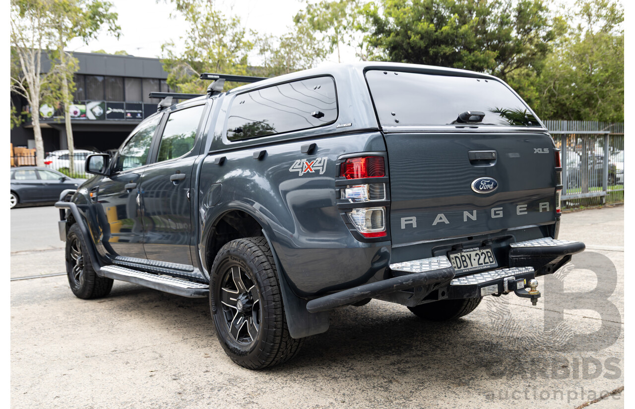 7/2015 Ford Ranger XLS 3.2 (4x4) PX MKII Dual Cab Utility Metropolitan Grey Metallic Turbo Diesel 3.2L