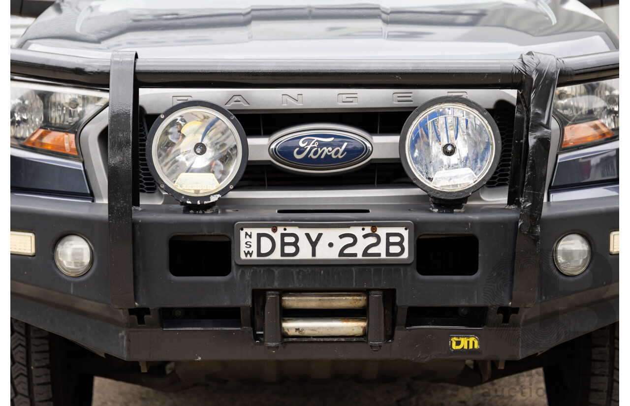 7/2015 Ford Ranger XLS 3.2 (4x4) PX MKII Dual Cab Utility Metropolitan Grey Metallic Turbo Diesel 3.2L