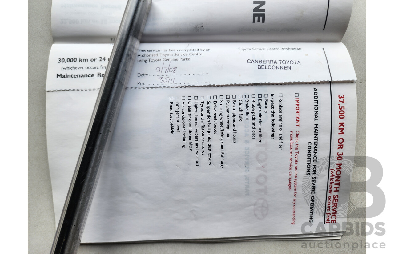 11/2007 Toyota Camry Grande ACV40R 4d Sedan Black 2.4L