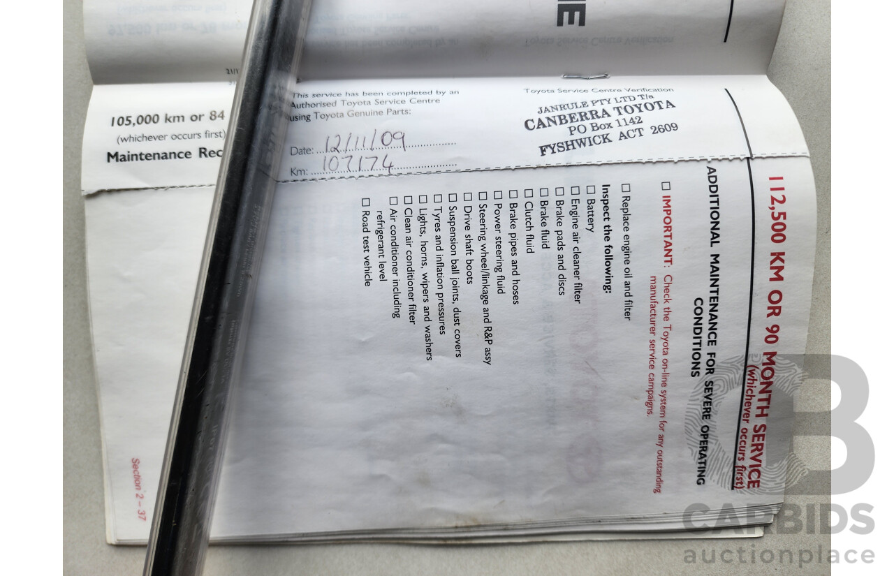 11/2007 Toyota Camry Grande ACV40R 4d Sedan Black 2.4L