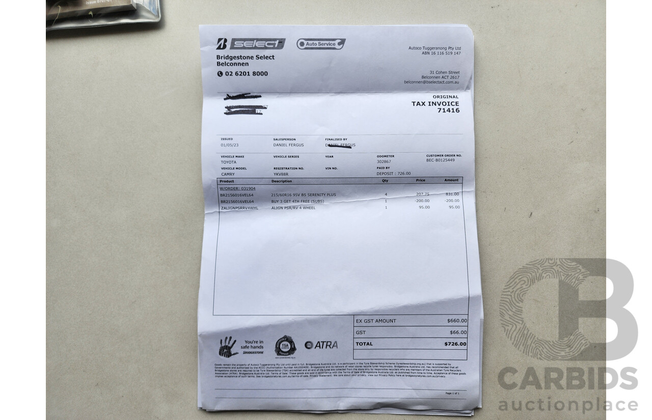 11/2007 Toyota Camry Grande ACV40R 4d Sedan Black 2.4L