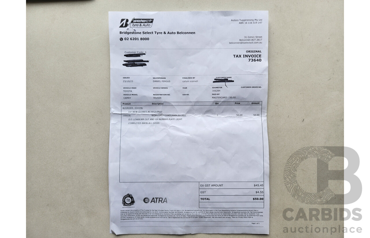 11/2007 Toyota Camry Grande ACV40R 4d Sedan Black 2.4L