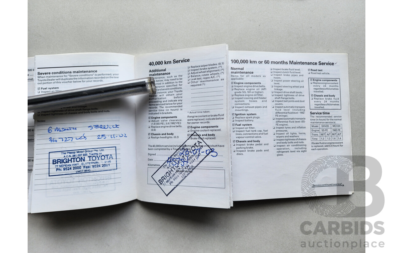 2/1999 Toyota Camry CS-X SXV20R 4d Sedan White 2.2L