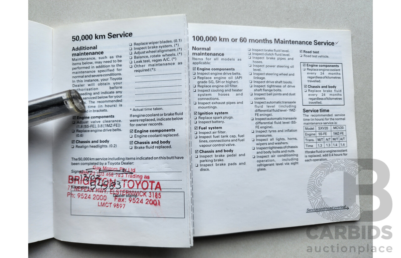 2/1999 Toyota Camry CS-X SXV20R 4d Sedan White 2.2L