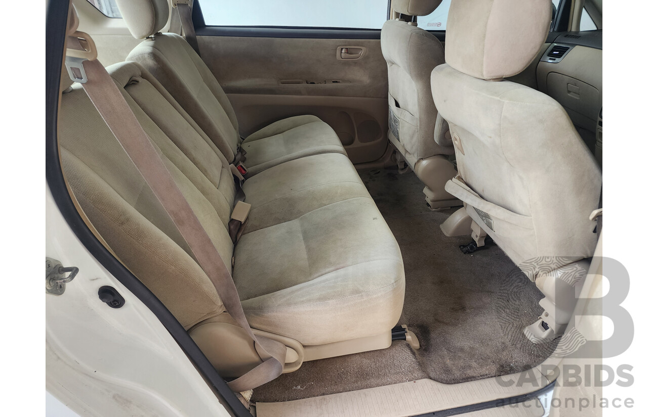 8/2002 Toyota Avensis Verso GLX ACM20R 4d Wagon White 2.0L