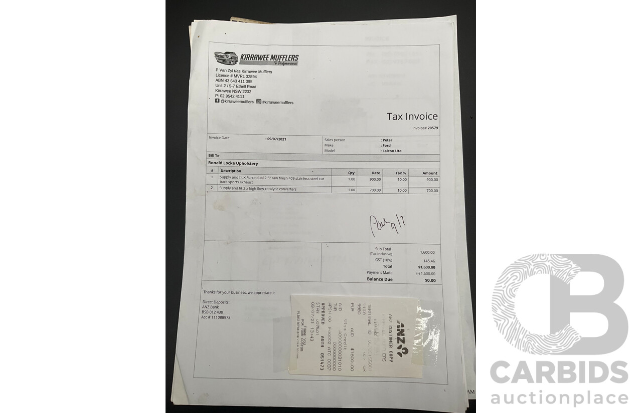 1/2006 Ford Falcon XR8 BF Utility Winter White V8 5.4L