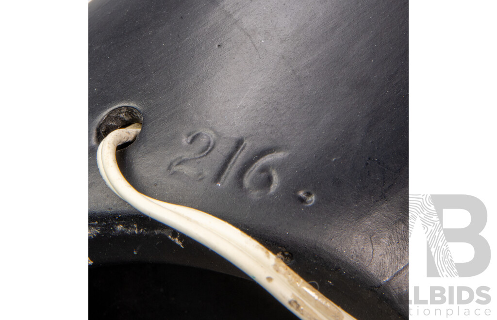 Vintage Black and Pink Plaster Table Lamp