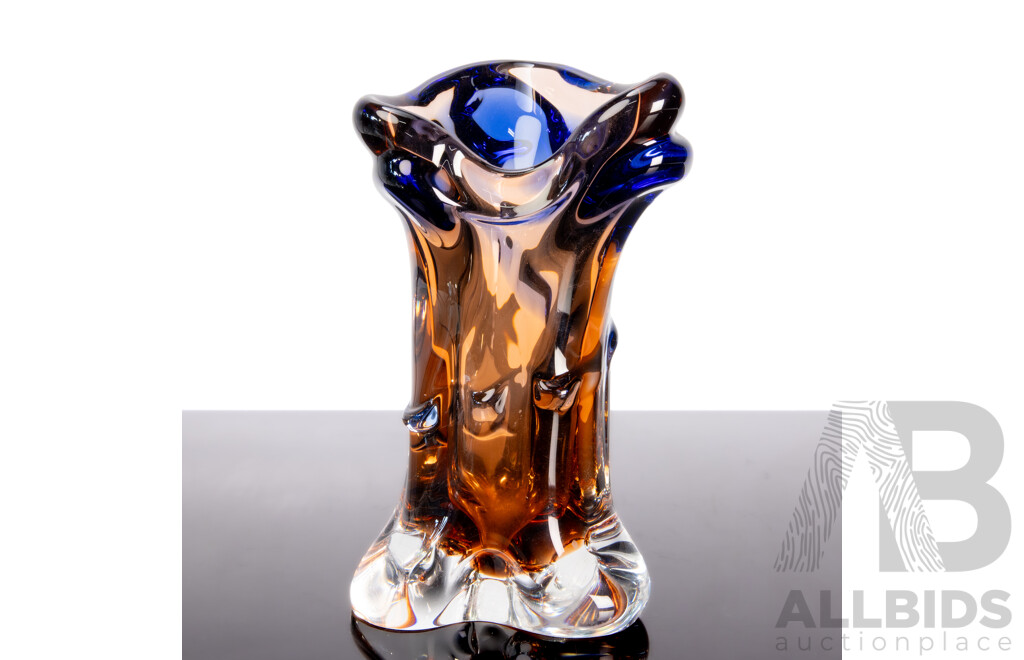 Vintage 1960s Czech Niagara Vase by Frantisek Zemek