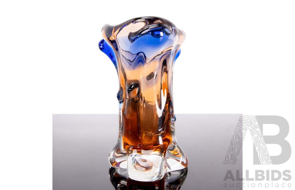 Vintage 1960s Czech Niagara Vase by Frantisek Zemek