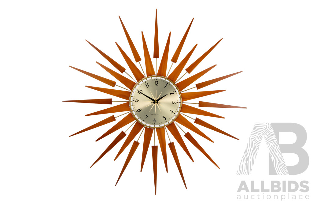 Good Reproduction Starburst Wall Clock by Newgate