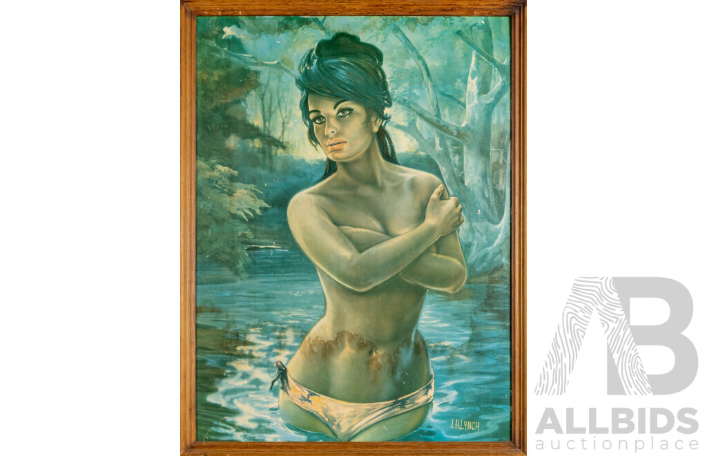 J.H. Lynch (20th Century, British, 1911-1989), Nymph (1960s), Mid-Century Reproduction Vintage Print to Board, 73 H x 55 W cm (frame)