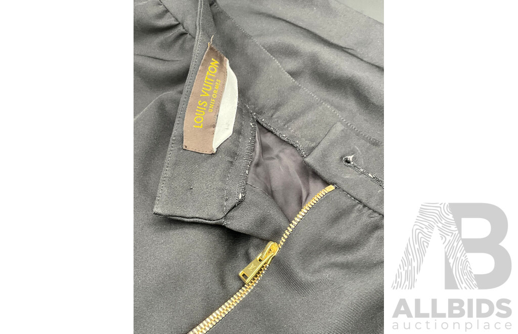 Uniform Luxury Women's Black Basic Skirt  Branded LOUISE VUITTON