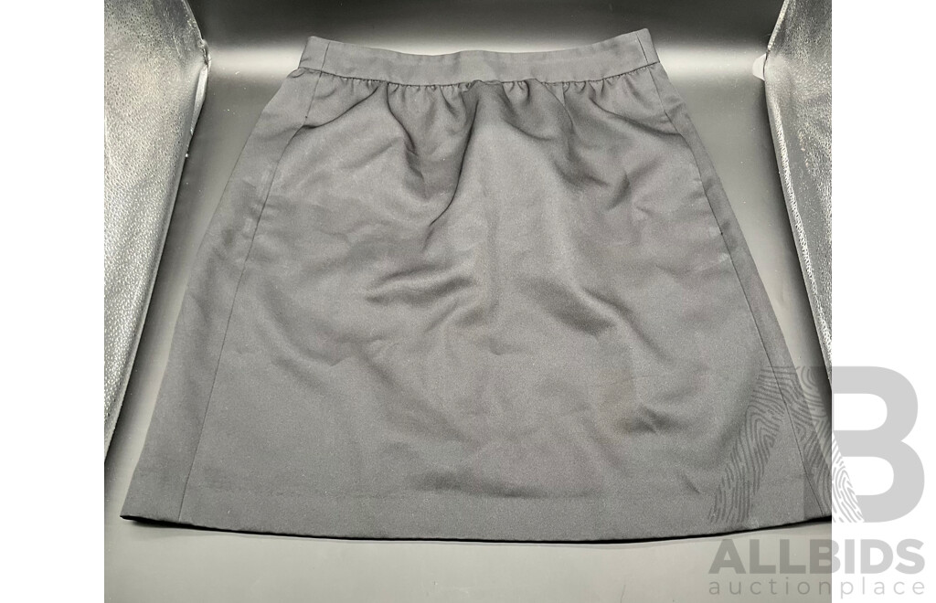 Uniform Luxury Women's Black Basic Skirt  Branded LOUISE VUITTON