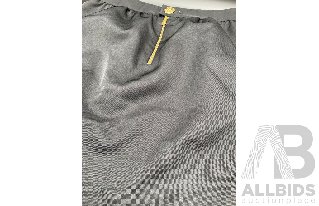 Uniform Luxury Women's Black Basic Skirt  Branded LOUISE VUITTON