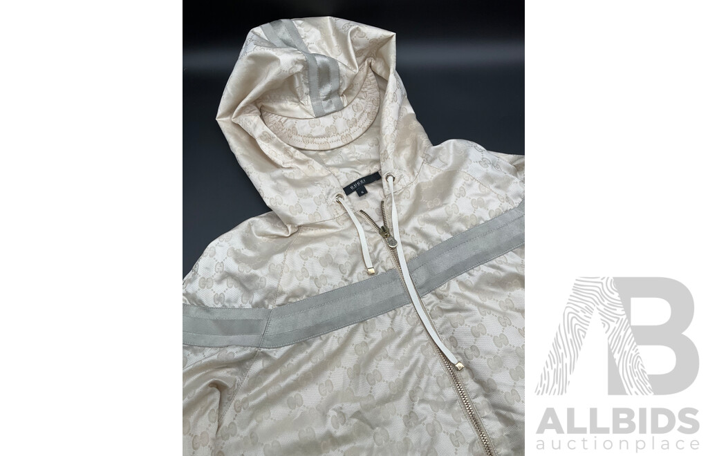 GG Jacquard Windbreaker Ecru Jacket Branded GUCCI