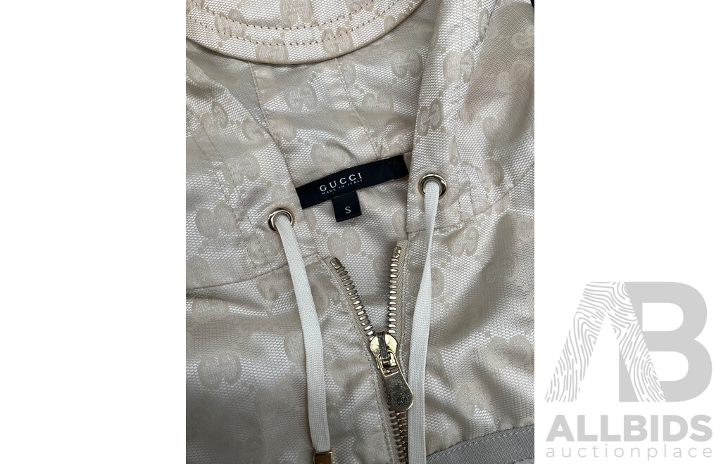 GG Jacquard Windbreaker Ecru Jacket Branded GUCCI