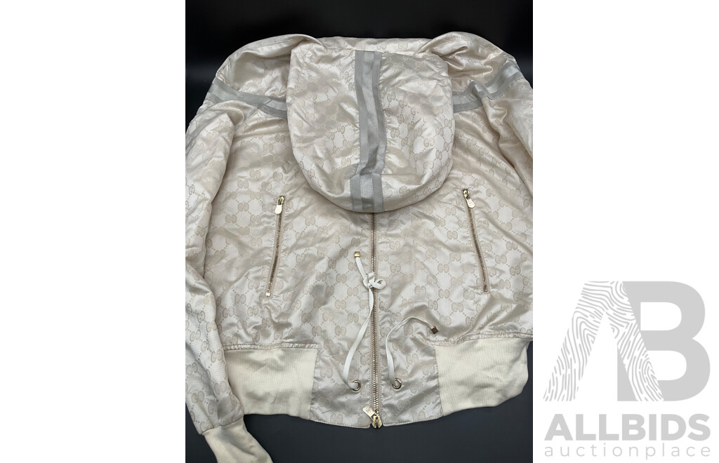 GG Jacquard Windbreaker Ecru Jacket Branded GUCCI