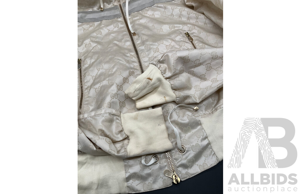 GG Jacquard Windbreaker Ecru Jacket Branded GUCCI