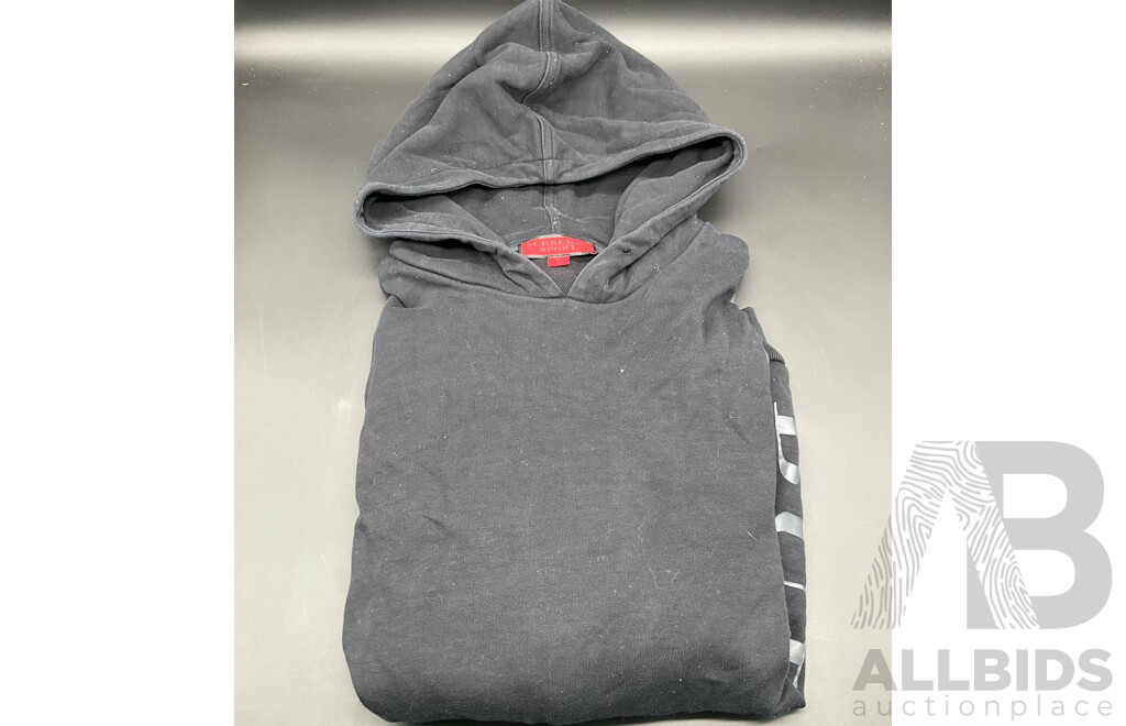 Logo Print Cotton Sport Hooide in Black Branded BURBERRY