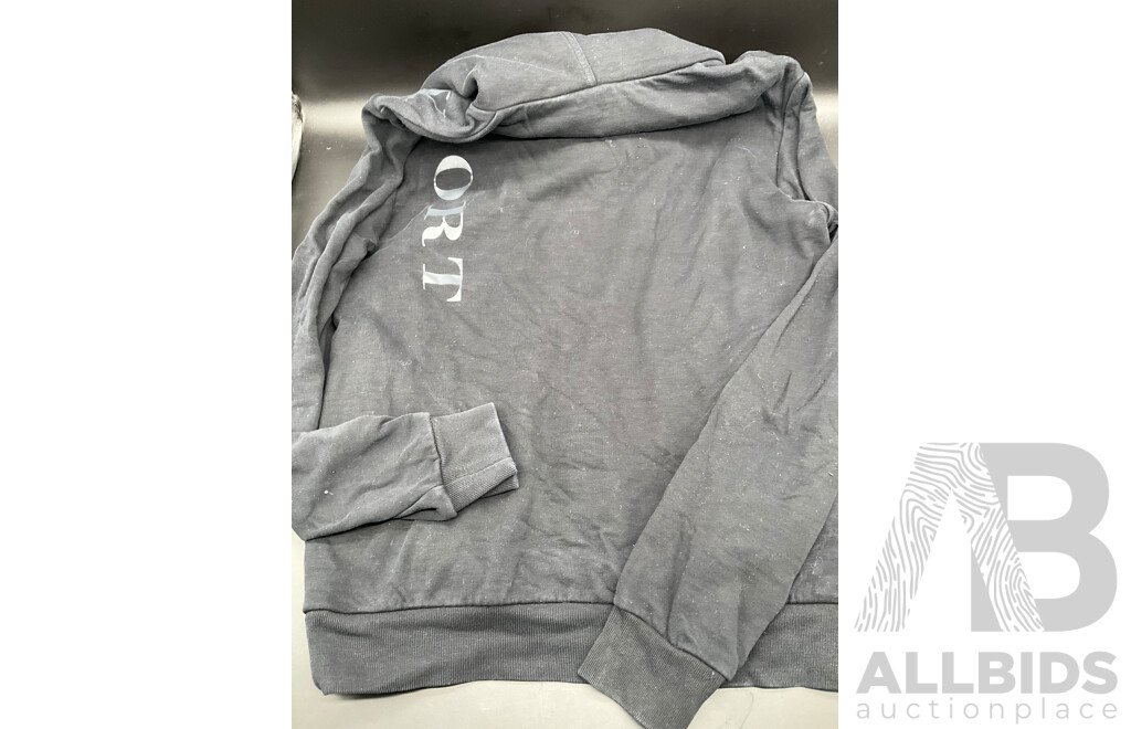 Logo Print Cotton Sport Hooide in Black Branded BURBERRY