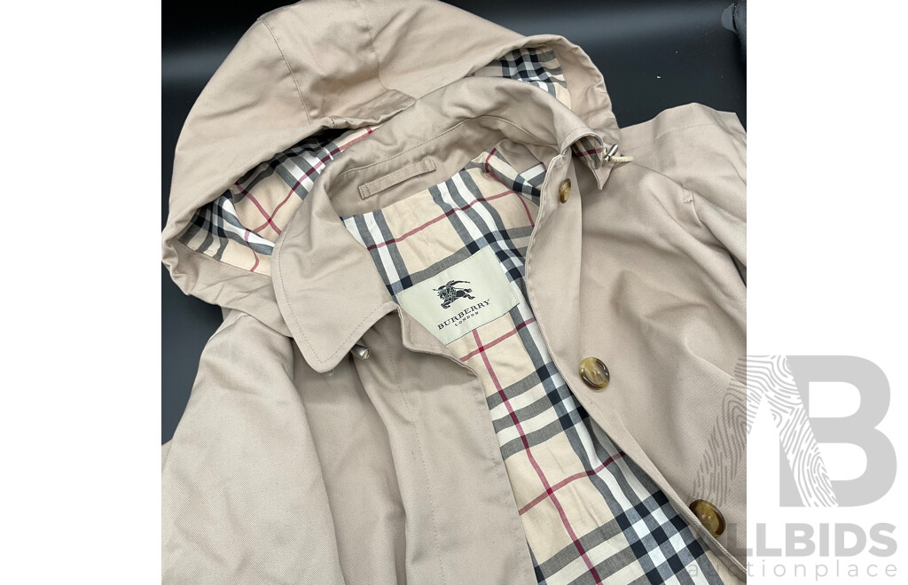 Natasha Coat in Beige Branded BURBERRY