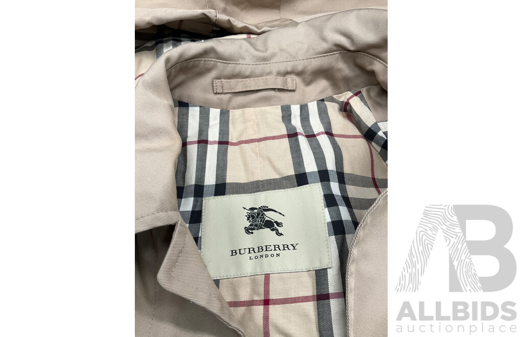 Natasha Coat in Beige Branded BURBERRY