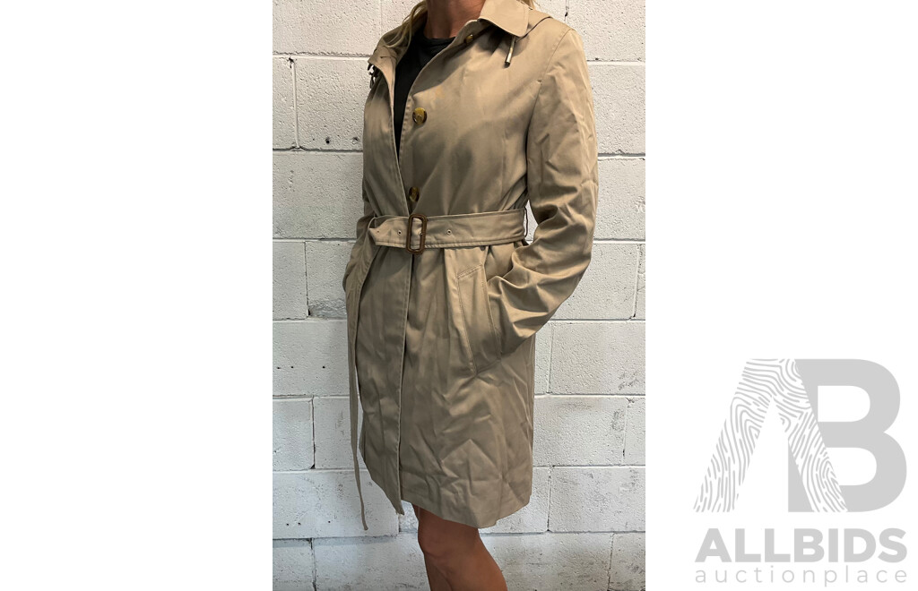 Natasha Coat in Beige Branded BURBERRY