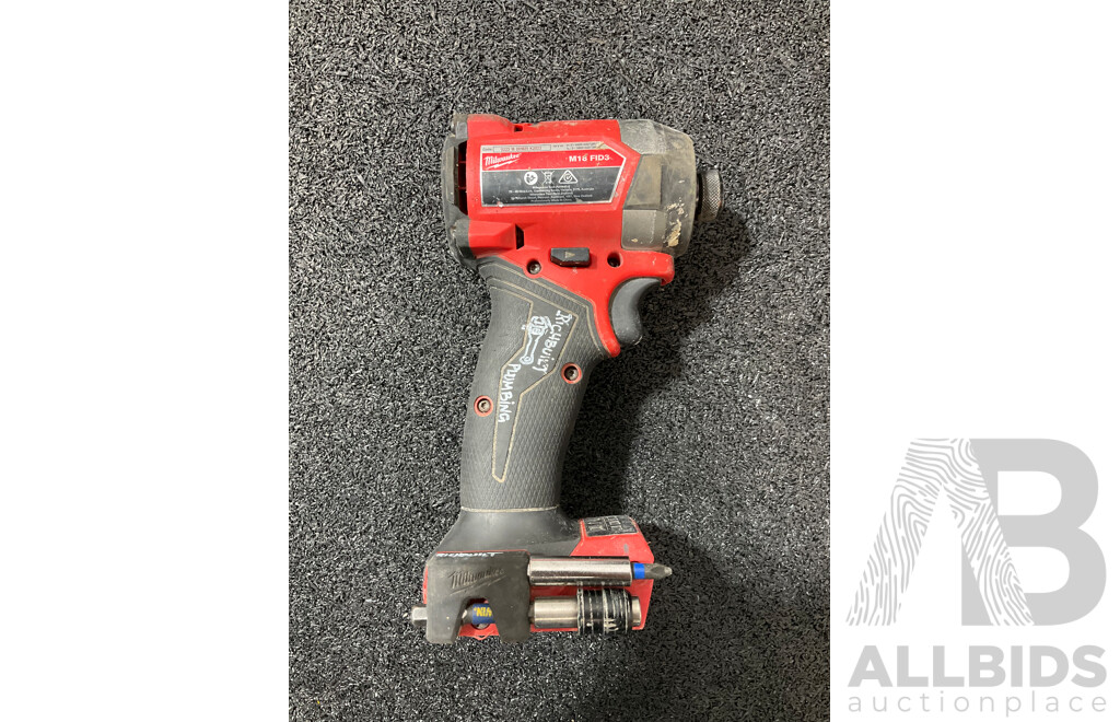MILWAUKEE 18V FUEL Rotary Hammer (M18FH) and Impact Driver (M18FID3) - Skin Only -  Lot of 2