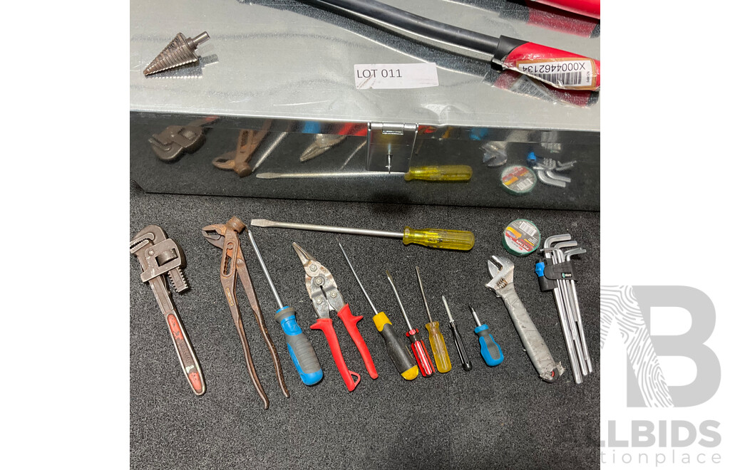 Storage Box and Assorted Handtools