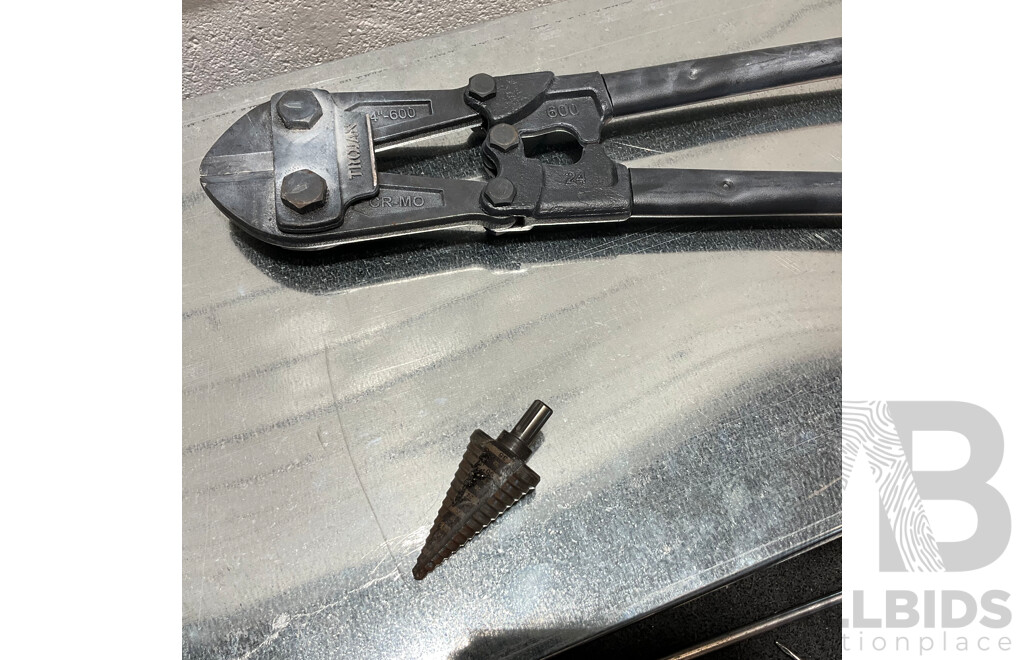 Storage Box and Assorted Handtools