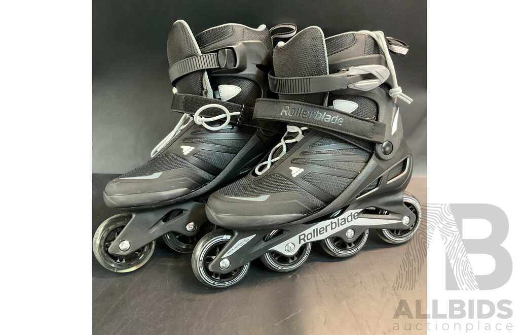 Rollerblade Size US9 Men's Adult Fitness Inline Skate, Black and Silver