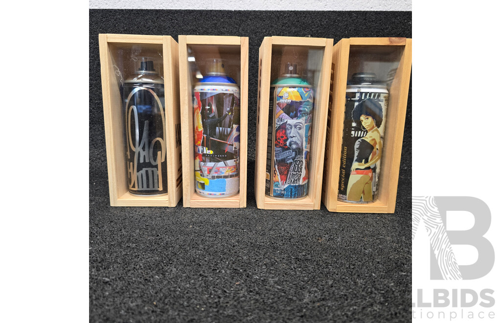 MTN Limited Edition Artist Spray Can Collection KATSU, Alonso Alcalde, Mark Bode, Mr DHEO