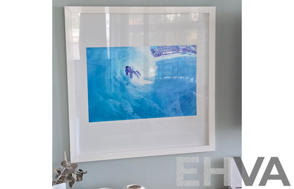 Eugene Tan,  ''Icebergs Barrell'' by Iconic Bondi Photographer of Aquabumps, Framed Photo
