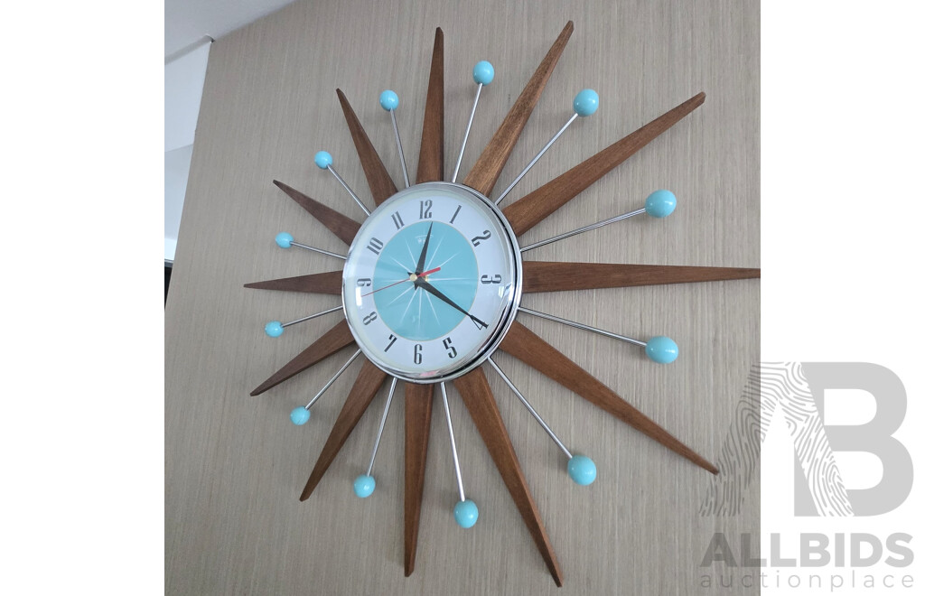 David Breese, Handmade Mid Century Starburst Clock: 21