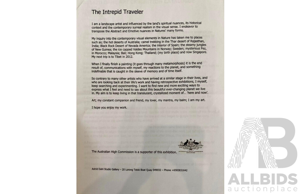 Dahl, Astrid (1944-) 'Let the Deserts Thirst No More', Diptych - Oil on Canvas, Signed Lower Right, 91 X 82cm Each