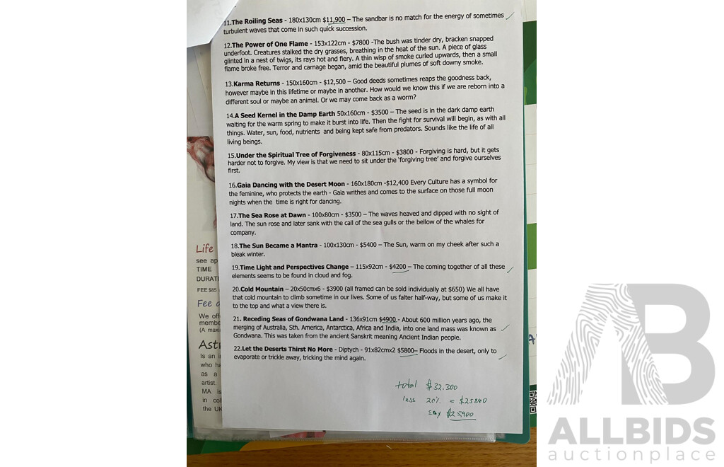 Dahl, Astrid (1944-) 'Let the Deserts Thirst No More', Diptych - Oil on Canvas, Signed Lower Right, 91 X 82cm Each