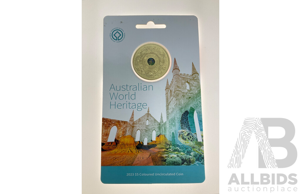 Australian RAM 2023 Five Dollar Coloured Coin, Australian World Heritage