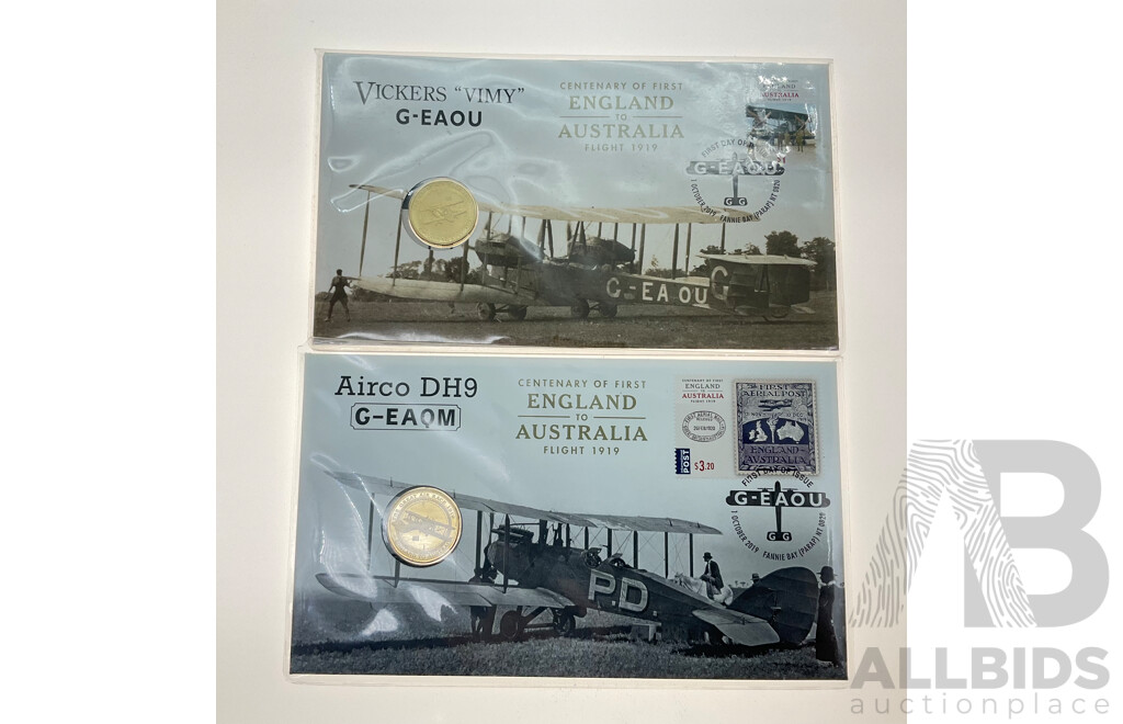 Two Australian 2019 PNCs, Centenary of First England to Australia Flight 1919, Airco DH9 and G-EAOU