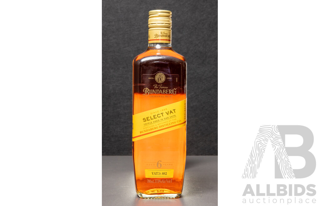 Bundaberg Select Vat 6 Year Old Rum, Vat No. 052