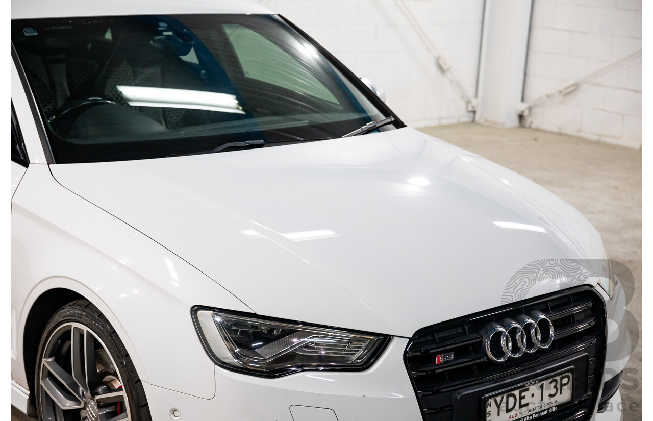 8/2015 Audi S3 2.0 TFSI Quattro 8V MY15 4d Sedan Glacier White Turbo 2.0L
