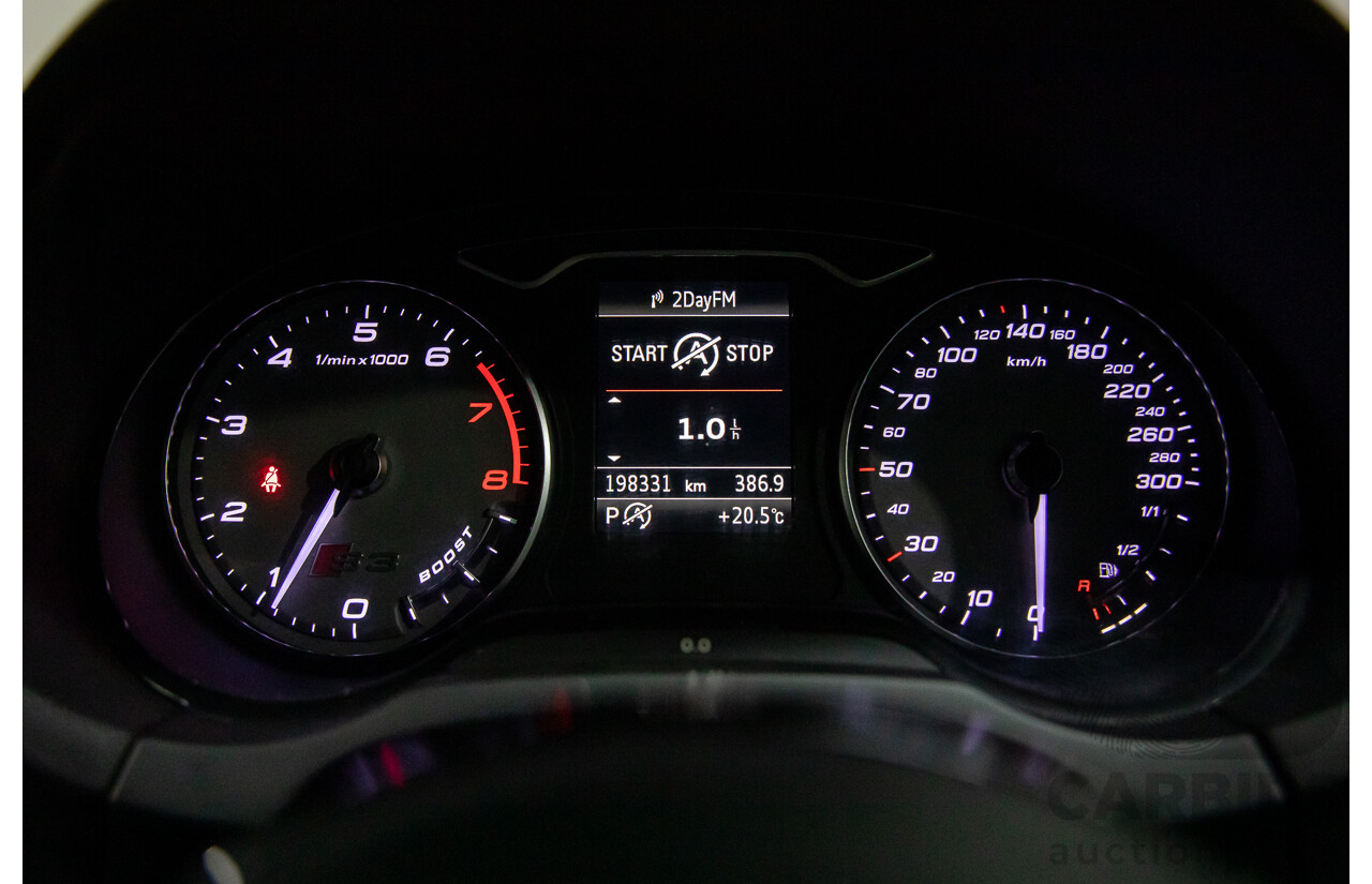 8/2015 Audi S3 2.0 TFSI Quattro 8V MY15 4d Sedan Glacier White Turbo 2.0L