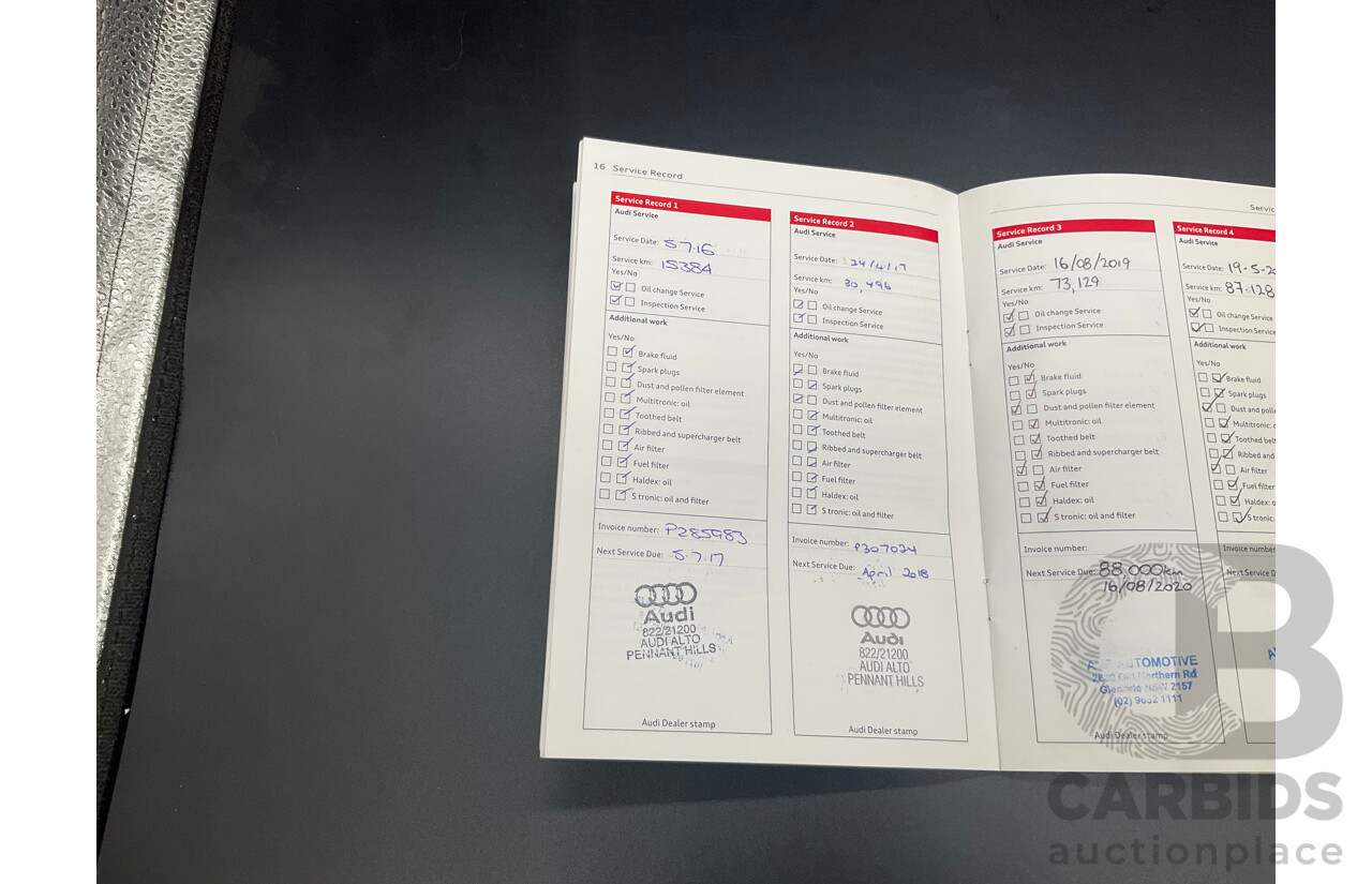 8/2015 Audi S3 2.0 TFSI Quattro 8V MY15 4d Sedan Glacier White Turbo 2.0L