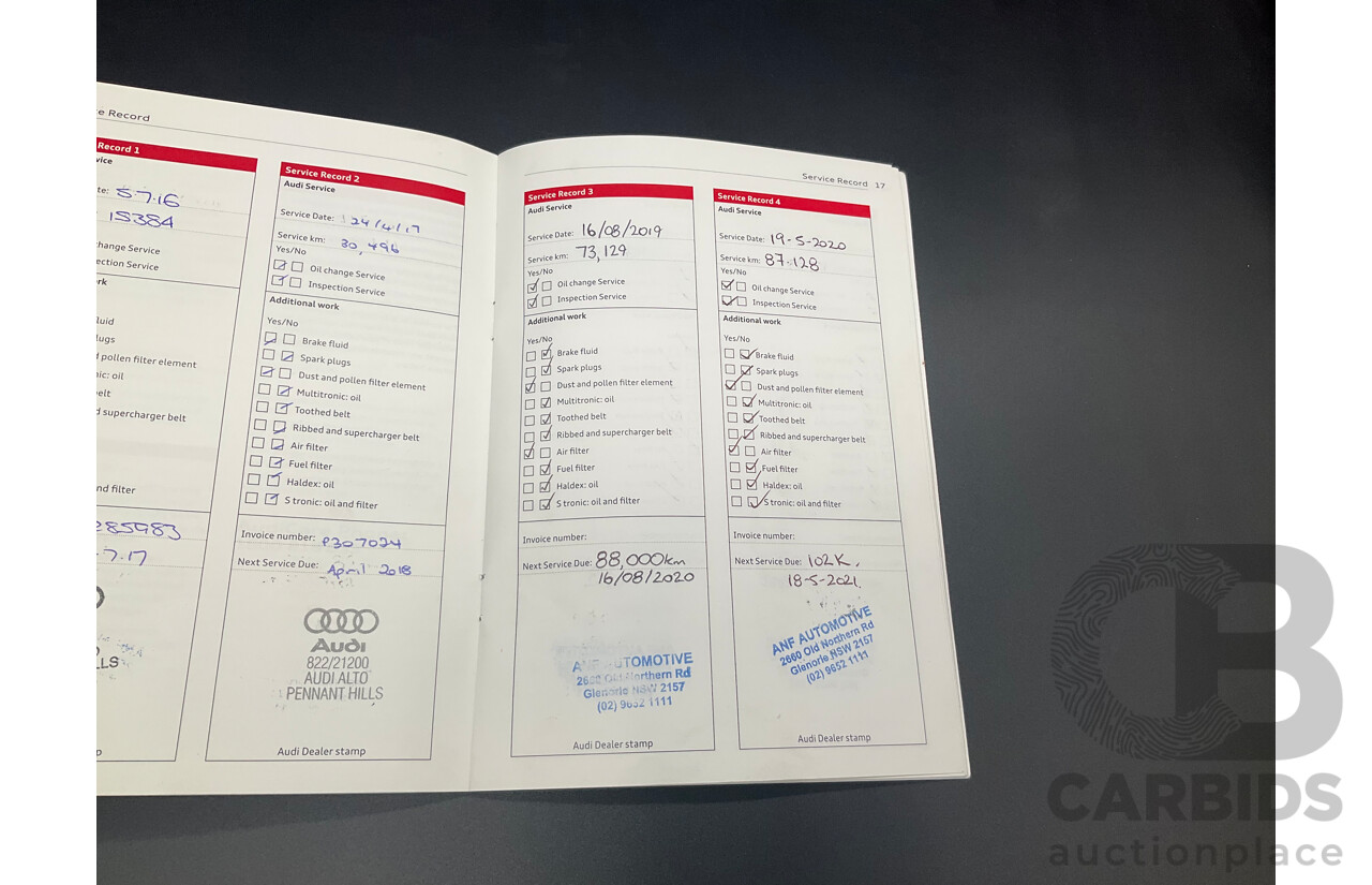 8/2015 Audi S3 2.0 TFSI Quattro 8V MY15 4d Sedan Glacier White Turbo 2.0L