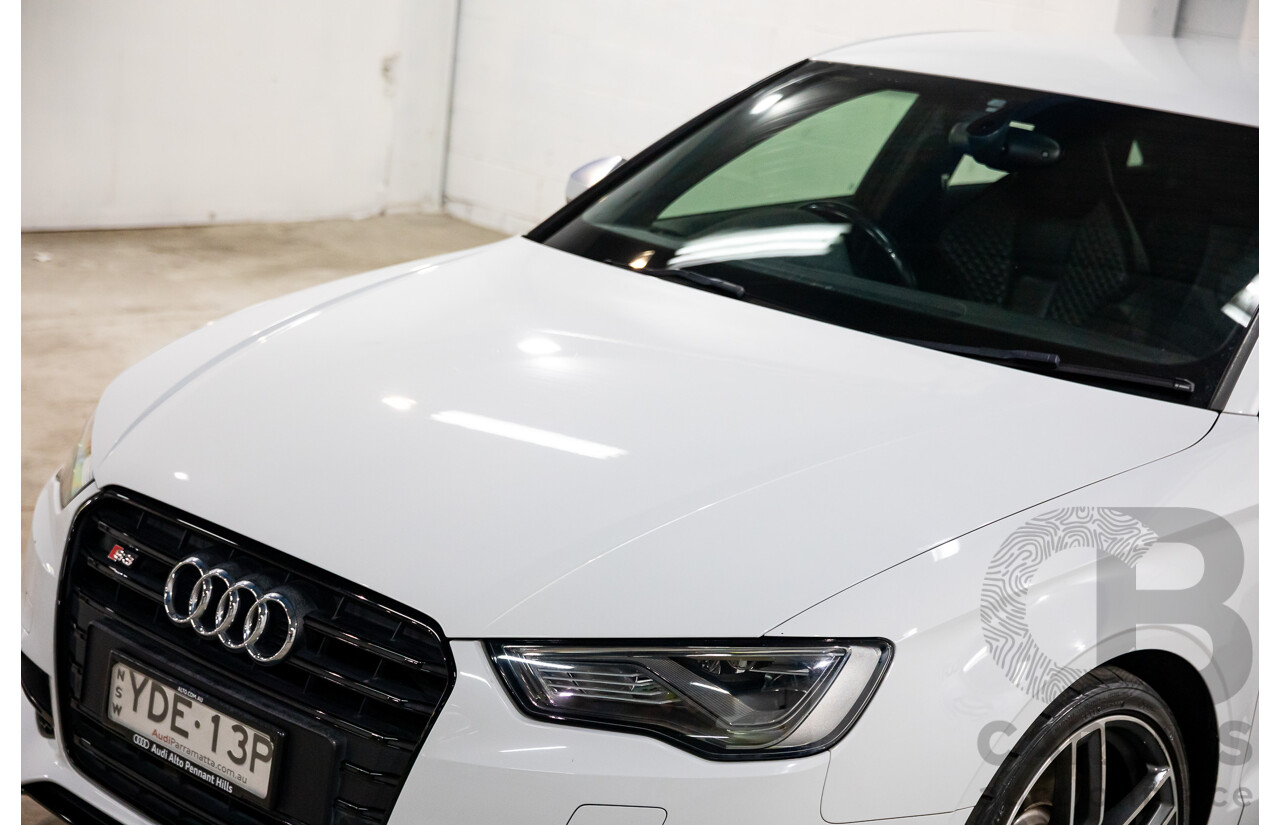 8/2015 Audi S3 2.0 TFSI Quattro 8V MY15 4d Sedan Glacier White Turbo 2.0L