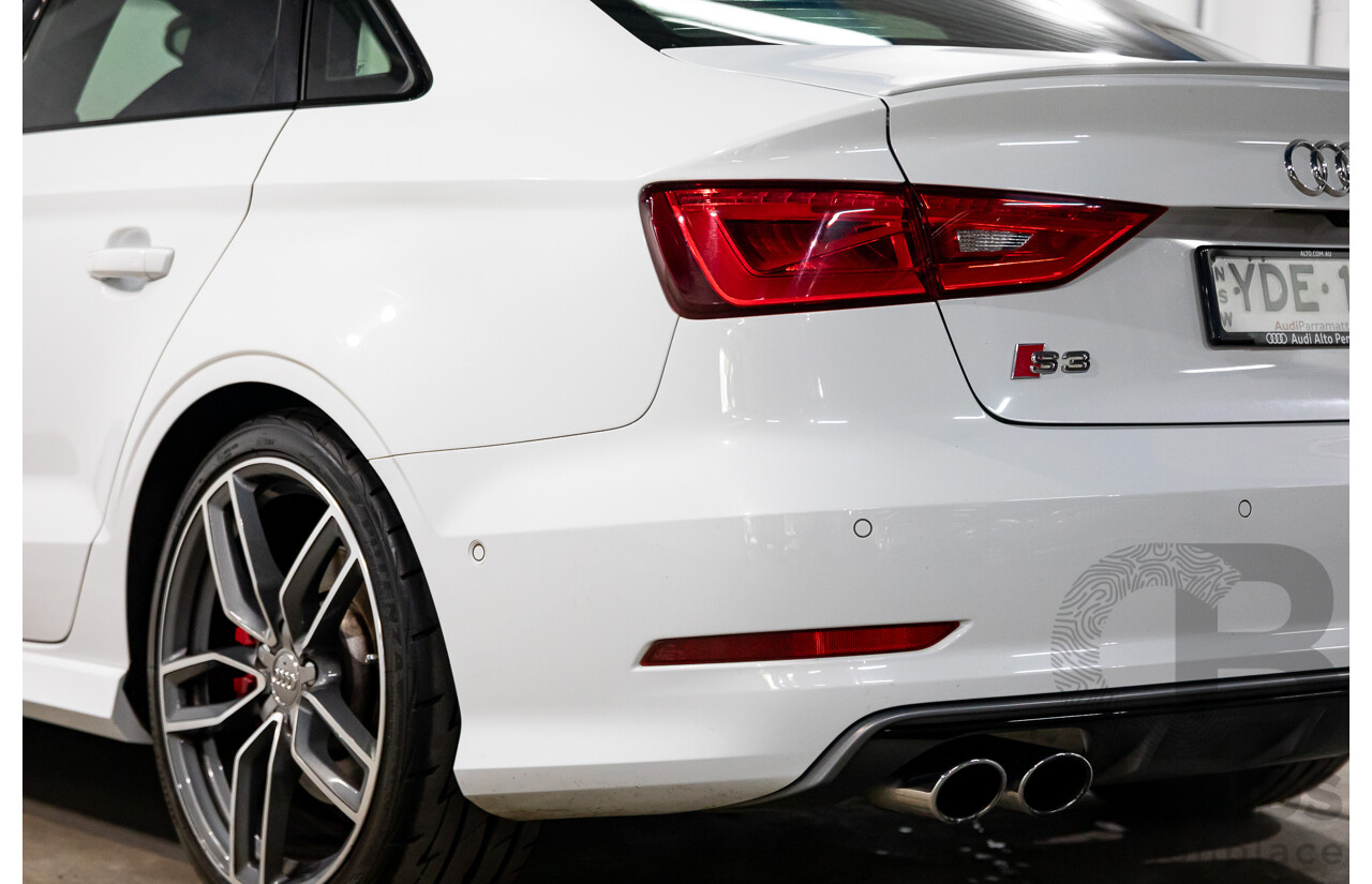 8/2015 Audi S3 2.0 TFSI Quattro 8V MY15 4d Sedan Glacier White Turbo 2.0L